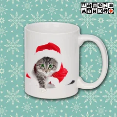 New Year, Новый Год, Рождество, Christmas,Котенок-Санта